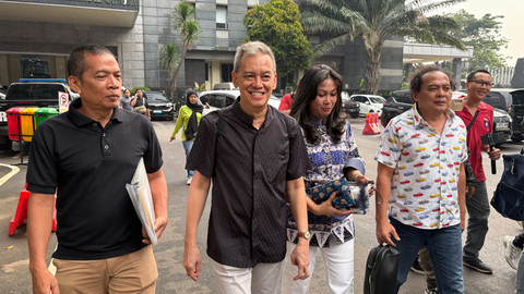 Musisi Fariz RM Sambangi Polda Metro Jaya. Foto: Aprilandika Pratama/kumparan