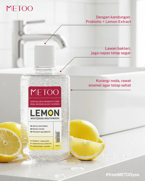 METOO Probiotic Mouthwash dengan komposisi dasar probiotik dan 0 persen alkohol. Foto: Dok. METOO