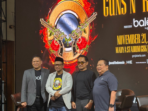 Suasana konfrensi pers Guns N' Roses yang digelar di Jakarta Jumat (26/6). Foto: Gitario Vista I/kumparan