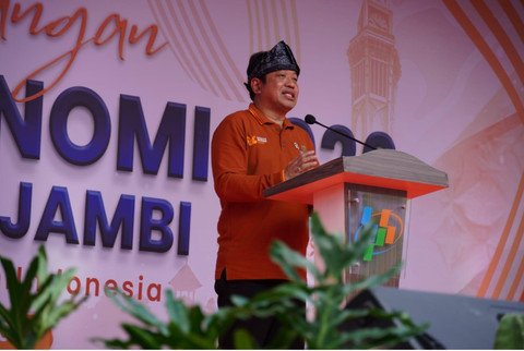 Wakil Kepala BPS RI, Sonny Harry Budiutomo Harmadi, kembali meresmikan pencanangan di Provinsi Jambi pada Jumat (26/6). Dok: BPS
