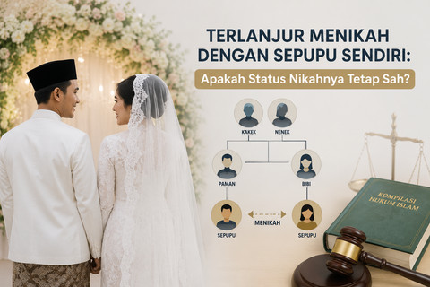 Ilustrasi pasangan sepupu yang telah menikah dalam pembahasan hukum pernikahan menurut Islam.Sumber: Ilustrasi AI/OpenAI.