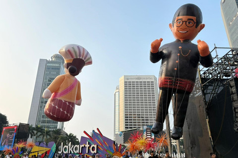 Parade Tarian dan Budaya dalam Jakarta Penuh Warna di Kawasan Bundaran HI, Jakarta, Minggu (28/6/2026). Foto: Nauval Pratama/kumparan