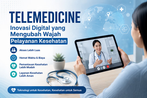 Gambar 1. Ilustrasi layanan telemedicine. Sumber: ChatGPT