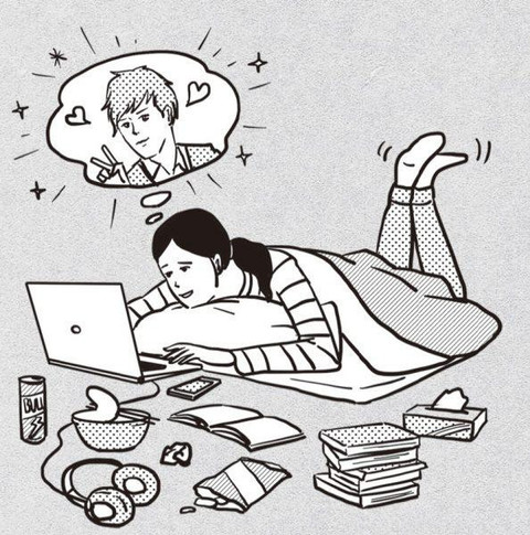 Ilustrasi seseorang yang menjadikan drama korea sebagai standar pasangan ideal. Foto: 