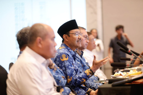 Mensos Saifullah Yusuf (Gus Ipul) saat membuka Pendalaman Rencana Program dan Anggaran (RKA-K/L) Tahun 2027 di Cibinong, Kabupaten Bogor, Jawa Barat, Senin (29/6/2026). Foto: Kemensos RI