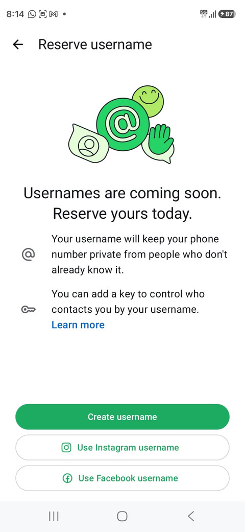 WhatsApp rilis fitur Username yang memungkinkan pengguna berkomunikasi tanpa harus membagikan nomor telepon. Foto: Aditya Panji/kumparan
