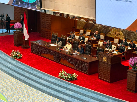 Suasana Rapat Paripurna ke-22 Masa Persidangan V Tahun Sidang 2025-2026 di Kompleks Parlemen, Senayan, Jakarta, Selasa (30/6/2026). Foto: Nasywa Athifah/kumparan