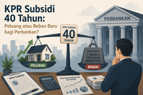 Ilustrasi kebijakan KPR Subsidi 40 tahun yang menghadirkan peluang sekaligus tantangan bagi perbankan (Ilustrasi: AI/ChatGPT), 2026