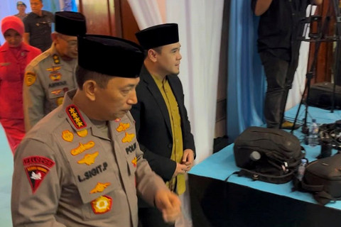 Kapolri Jenderal Pol Listyo Sigit Prabowo menghadiri doa bersama lintas agama menjelang hari Bhayangkara ke-80 di Gedung Auditorium STIK-PTIK Polri, Jakarta Selatan, Selasa (30/6/2026). Foto: Jeni Ritanti/kumparan