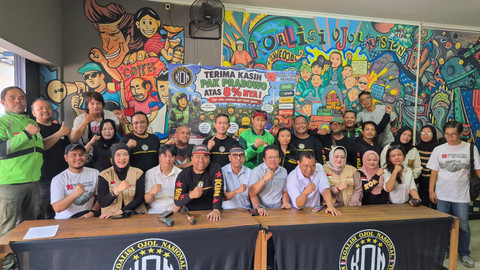 Koalisi Ojol Nasional (KON) bersama 98 Resolution Network menyampaikan apresiasi atas pengimplementasian Peraturan Presiden Nomor 27 Tahun 2026 tentang Perlindungan Pekerja Transportasi Online. Foto: Dok. Istimewa