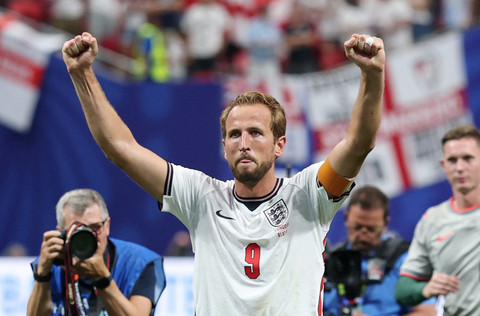 Harry Kane berselebrasi saat Inggris mengalahkan RD Kongo di babak 32 besar Piala Dunia di Stadion Atlanta, Atlanta, Georgia, AS, Rabu (2/7/2026). Foto: Paul Childs/REUTERS