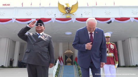 Presiden Prabowo Subianto dalam Upacara Kunjungan Kenegaraan Presiden Republik Belarus di Istana Merdeka pada Kamis (2/7/2026). Foto: YouTube/ Sekretariat Presiden