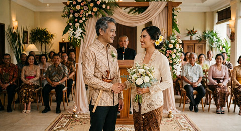 Ilustrasi menikah dengan pasangan yang lebih tua | Foto: Generated by Gemini AI