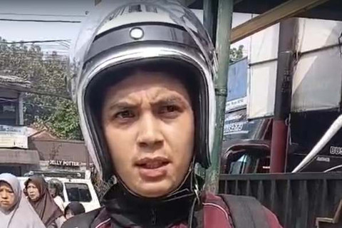 Vlogger FF, pemotor yang coba suap polisi di Jalur Puncak. Foto: Dok. Aiptu Dulyani