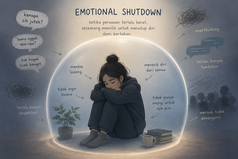 Emotional shutdown adalah reaksi tubuh untuk melindungi diri, Sumber: Freepik