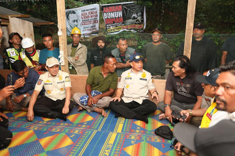 Warga Bener Meriah sampaikan terima kasih atas langkah Satgas PRR memperkuat Jembatan Enang-Enang guna menjamin akses warga, Selasa (7/7/2026).  Foto: Dok. Satgas PRR