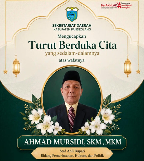Ahmad Mursidi, staf ahli Bupati Pandeglang yang dilantik saat berstatus sebagai tersangka kecelakaan lalu lintas, meninggal dunia. Foto: Dok Instagram Sekretariat Daerah Kabupaten Pandeglang