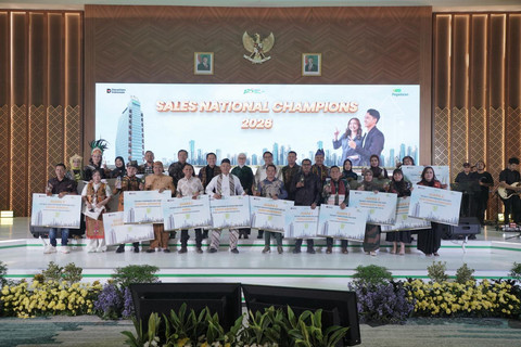 Pegadaian gelar Sales Town Hall 2026 dan Awarding: Sales National Champions untuk tenaga penjual terbaik selama tahun 2025 di Pegadaian Tower Jakarta. Foto: Dok. Pegadaian