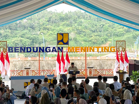Presiden Prabowo Subianto akan meresmikan Bendungan Meninting di Nusa Tenggara Barat (NTB), Jumat (10/7/2026). Foto: Zamachsyari/kumparan