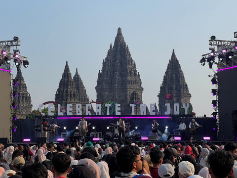 Suasana penyelenggaraan Prambanan Jazz 2026 yang berlangsung di kawasan Candi Prambanan, Sleman. Foto: Pandangan Jogja. Foto: Pandangan Jogja.