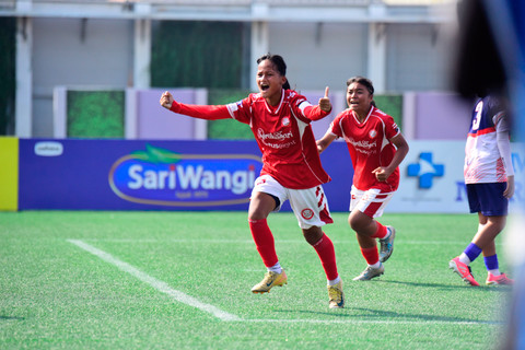 Selebrasi Goal Aksis U-15 usai menang di pertandingan semifinal melawan Mojang Priangan U-15 di HYDROPLUS Soccer League All-Stars 2026. Foto: Dok. Hydroplus Soccer League
