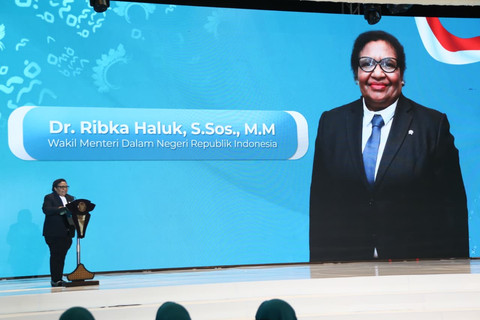 Wamendagri Ribka Haluk dorong Pemda perkuat TP PKK sebagai mitra strategis pemerintah dalam mendukung program Asta Cita menuju Indonesia Emas 2045, Sabtu (11/7/2026). Foto: Dok. Kemendagri