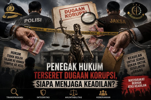 Ilustrasi: Ketika Penjaga Keadilan Diuji oleh Integritasnya. Sumber: Gemini AI
