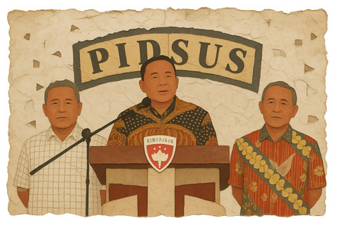 Ilutsrasi: Eks Jampidsus Febrie Adriansyah pada saat menyampaikan klarifikasi atas kasus yang menimpanya.Dok: AI