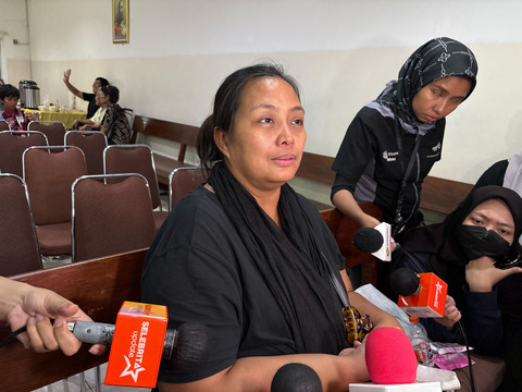 Istri Komedian Temon, Mae, saat Ditemui di Gereja Effatha di Kawasan Melawai, Jakarta Selatan, Minggu (12/7/2026). Foto: Aprilandika Pratama/kumparan