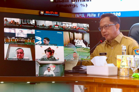 Mendagri Tito Karnavian instruksikan Pemda perkuat langkah pengendalian inflasi guna menjaga laju inflasi nasional tetap di bawah target 3,5 persen, Senin (13/7/2026). Foto: Dok. Kemendagri
