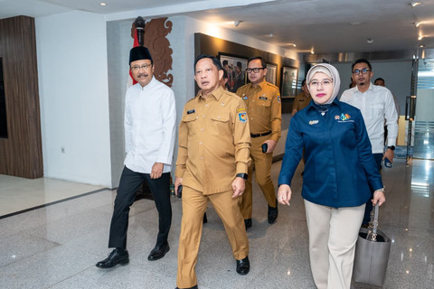 Menteri Sosial Saifullah Yusuf menghadiri Rapat Koordinasi Pengendalian Inflasi Daerah Tahun 2026 di Kantor Kementerian Dalam Negeri (Kemendagri), Jakarta Pusat, Senin (13/7/2026). Foto: Kemensos RI
