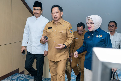 Menteri Sosial Saifullah Yusuf menghadiri Rapat Koordinasi Pengendalian Inflasi Daerah Tahun 2026 di Kantor Kementerian Dalam Negeri (Kemendagri), Jakarta Pusat, Senin (13/7/2026). Foto: Kemensos RI