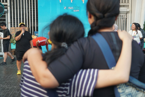 Komunitas Teman Jalan Panjang bersama Saykoji di Gelora Bung Karno (GBK), Jakarta, Senin (13/7/2026). Foto: Iqbal Firdaus/kumparan