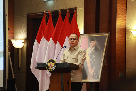 Menteri P2MI Mukhtarudin membuka Forum Diseminasi Concluding Observations (CO) Komite PBB untuk Pelindungan Hak-Hak Pekerja Migran dan Anggota Keluarganya serta Penyusunan Rencana Aksi Nasional (RAN) di Jakarta Selatan, Selasa (14/6/2026). Foto: Kementerian P2MI