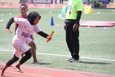 MilkLife Athletics Challenge 2026 digelar di Supersoccer Arena, Kudus, Jawa Tengah, Rabu (15/7/2026). Foto: Vega Maarijil Ula/kumparan