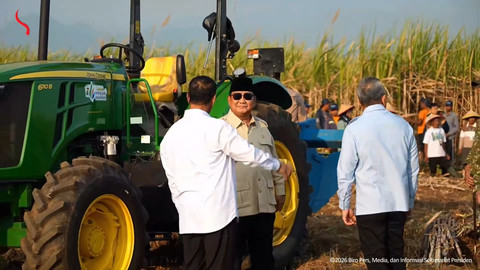 Presiden Prabowo Pimpin Panen Raya Serentak di Seluruh Indonesia Bersama TNI, Malang, Jumat (17/7/2026). Foto: YouTube/ Sekretariat Presiden