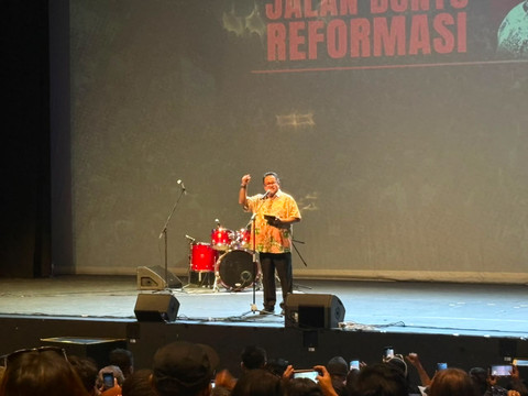 Wakil Gubernur DKI Jakarta Rano Karno dalam acara Public Lecture Jalan Buntu Reformasi memperingati 30 tahun Kudatuli di Taman Ismail Marzuki, Cikini, Jakarta Pusat, Sabtu (18/7/2026). Foto: Nasywa Athifah/kumparan