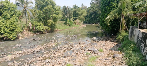 Musim kemarau mengakibatkan sejumlah sungai mengering, dan masyarakat kekurangan air bersih. Foto: kumparan