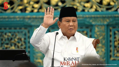 Presiden Prabowo Subianto memberikan taklimat saat Sidang Kabinet Paripurna di Istana Negara, Jakarta, Senin (20/7/2026). Foto: YouTube/ Sekretariat Presiden