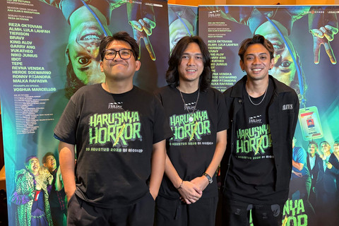 Jumpa pers film Harusnya Horror di XXI Plaza Senayan, Jakarta Selatan, Senin (20/7/2026). Foto: Vincentius Mario/kumparan