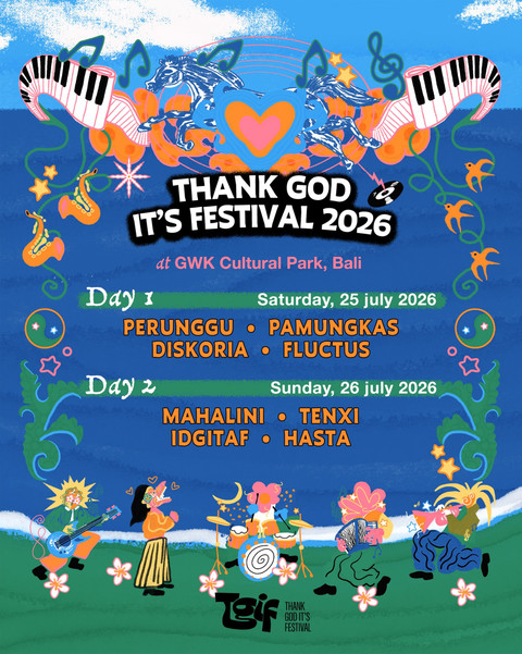 Festival musik Thank God It's Festival (TGIF) 2026 di GWK Bali. Foto: Dok. Istimewa