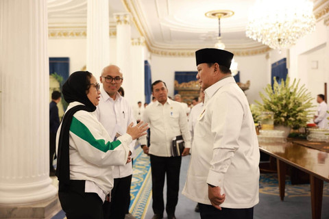 Kepala Badan Gizi Nasional (BGN), Nanik S Deyang, bertemu dengan Presiden Prabowo Subianto di Istana Merdeka. Foto: Facebook/ @Naniek Sudaryati Deyang