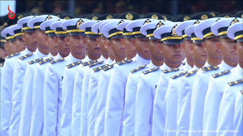 Suasana Upacara Prasetya Perwira (Praspa) di Istana Merdeka, Jakarta, Rabu (22/7/2026). Foto: YouTube/ Sekretariat Presiden