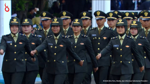 Suasana Upacara Prasetya Perwira (Praspa) di Istana Merdeka, Jakarta, Rabu (22/7/2026). Foto: YouTube/ Sekretariat Presiden