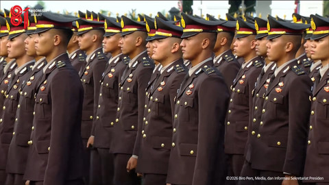 Suasana Upacara Prasetya Perwira (Praspa) di Istana Merdeka, Jakarta, Rabu (22/7/2026). Foto: YouTube/ Sekretariat Presiden