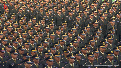 Suasana Upacara Prasetya Perwira (Praspa) di Istana Merdeka, Jakarta, Rabu (22/7/2026). Foto: YouTube/ Sekretariat Presiden