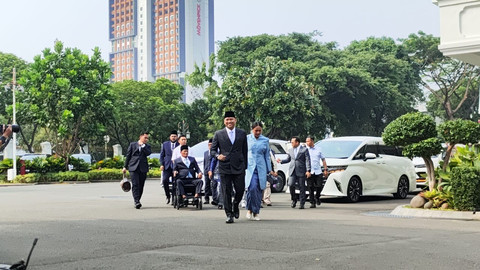 Wamentan Sudaryono tiba di Istana Kepresidenan Jakarta, jelang dilantik jadi Kepala BGN, Rabu (22/7/2026). Foto: Jonathan Devin/kumparan