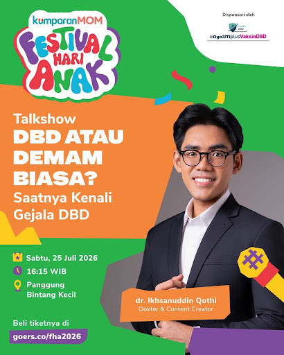 Brand Playtime by Cegah DBD akan digelar pada Sabtu, 25 Juli 2026 pukul 16:15 WIB di Festival Hari Anak 2026.