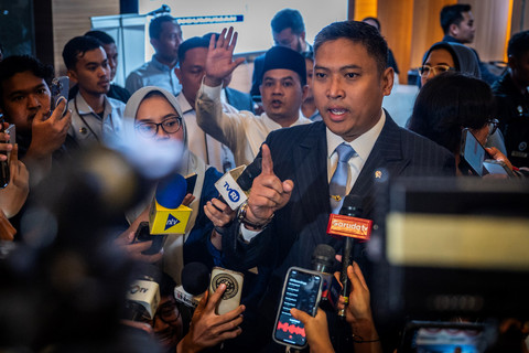 Kepala Badan Gizi Nasional (BGN) Sudaryono menjawab pertanyaan wartawan usai rapat internal di Kantor BGN, Jakarta, Rabu (22/7/2026). Foto: Bayu Pratama S/ANTARA FOTO