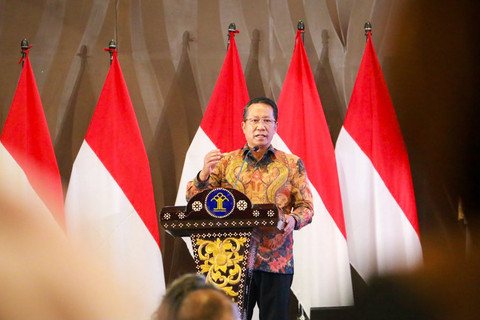 Menteri Hukum Supratman Andi Agtas luncurkan pelatihan teknis bagi aparatur penegak hukum guna pastikan implementasi KUHP dan KUHAP baru yang berperspektif korban kelompok rentan, Kamis (23/7/2026). Foto: Badan Pembinaan Hukum Nasional